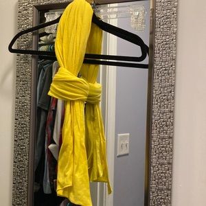Yellow scarf , spring / stretchy